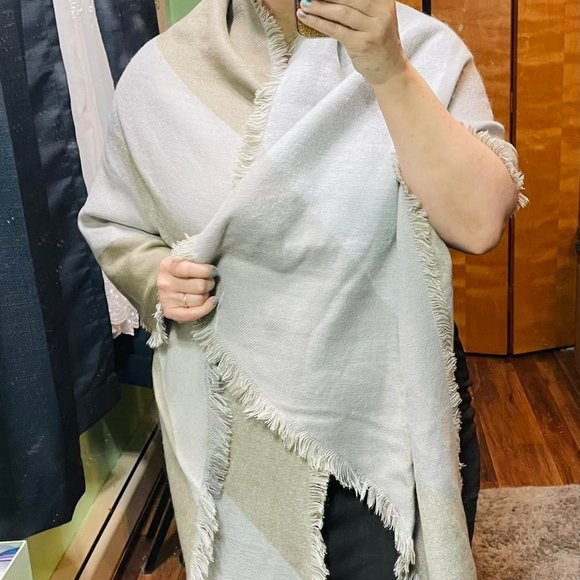 Lightweight Wrap in Gray, Tan, Taupe, and Camel - Picture 1 of 3